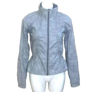 Lululemon Run Travel to Track Jacket Jacquard Fossil coat W4868S funnel neck